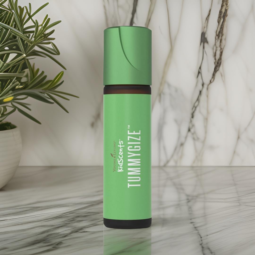 Young Living KidScents TummyGize Essential Oil Roll-On | 10 ml | Gentle and Calming Tummy Support for Kids | Blend of Tangerine, Ginger, and Fennel Essential Oils