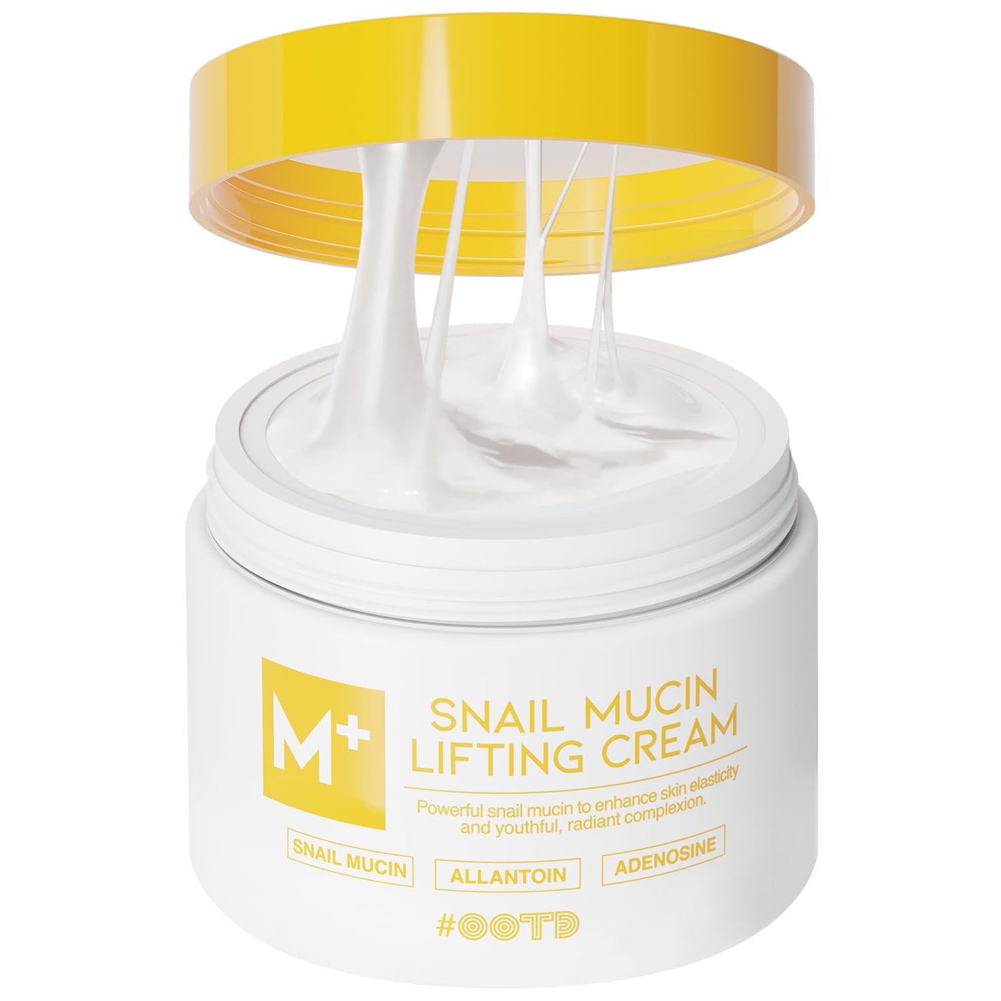 #OOTD Snail Mucin Moisturizer Cream For Face, Lifting & Deep Hydrating Ceam For Face And Neck, Anti Aging, Smoothing, Korean Skincare For Glass Skin (3.38 Fl Oz)