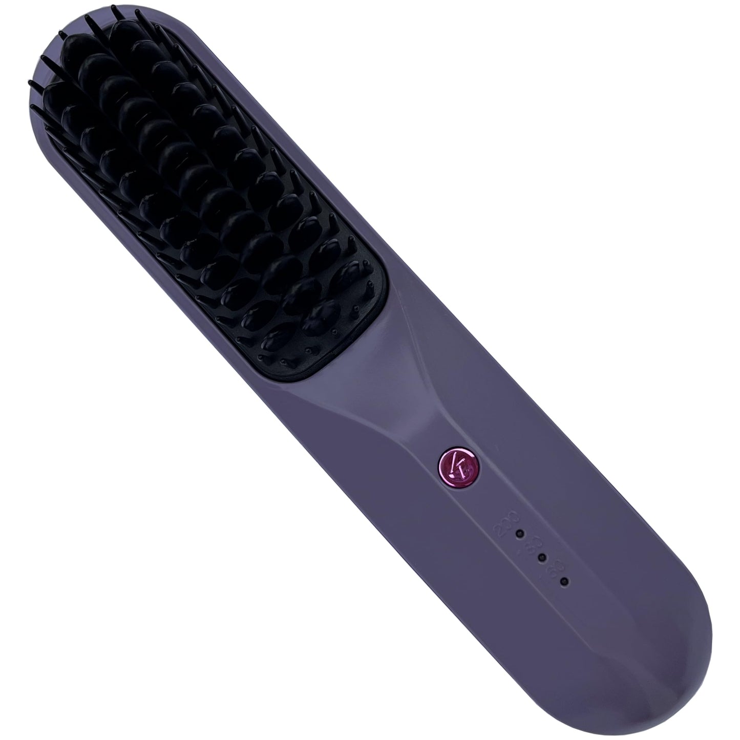 Cordless Hair Straightener Brush Hot Comb Hair Straightening Iron Wireless Hot Combs, Anti Burn for Natural Black Hair Beard Wigs Wonmen Gifts - Purple