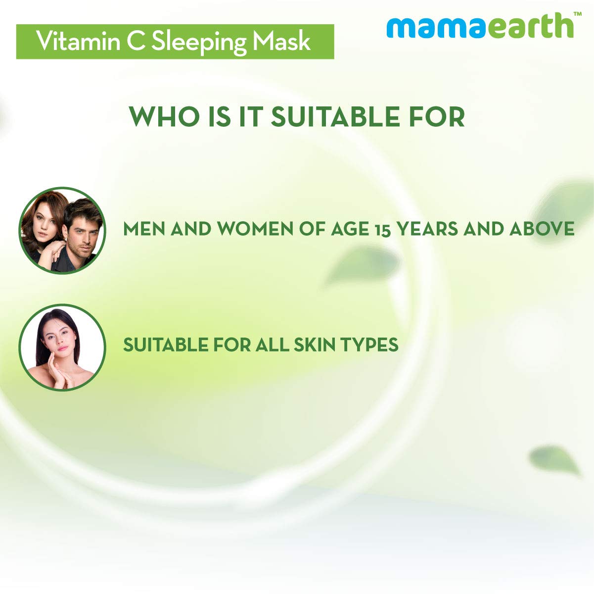 Mamaearth Vitamin C Sleeping Face Mask | Overnight Restorative Night Time Skincare | Hydrating Cream-Gel Mask for Radiant Skin | No Paraben | 3.53 Oz (100g)