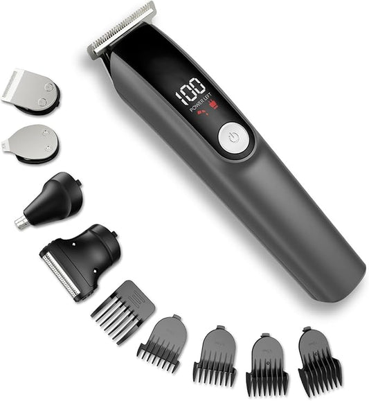 Beard Trimmer for Men 5 in 1 Electric Razor for Nose, Body, Face and Mustache Grooming Kit Cordless Hair Clipper Trimmer with Smart Charge Technology