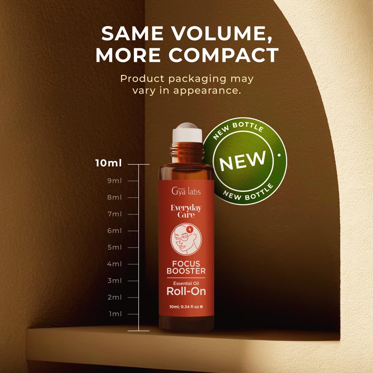 Gya Labs Focus Booster Essential Oil Roll on - Supports Sustained Sense of Focus for Studies & Tasks - 100% Pure Natural Aromatherapy Oil Roller, Geranium & Eucalyptus Blend, Travel Size (0.34 Fl Oz)