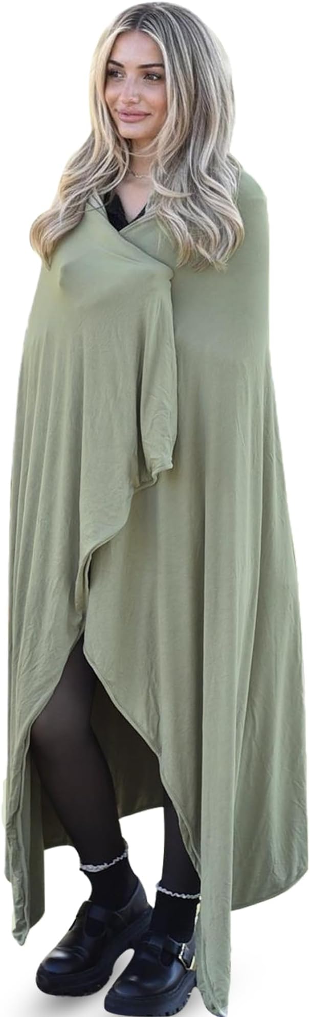 K E L O R Luxury Cooling Travel Blanket - Stretchy, Lightweight Soft & Breathable Shawl Wraps for Women