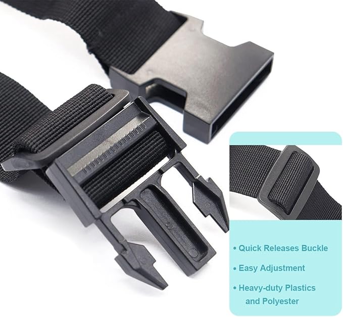 4Pack Luggage Straps Add Bag Luggage Straps to Connect Two Suitcases, Adjustable Luggage Belt Connector for Carry On, Travel Attachment Accessories for Connect Your 3 Luggages, Black