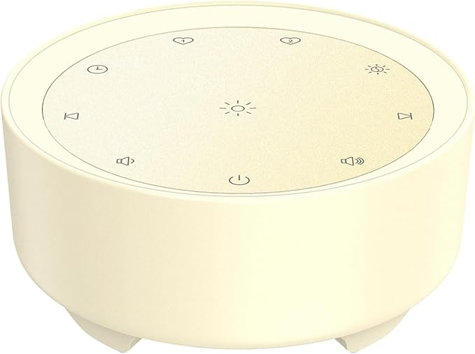 Kipcush Sound Machine & Night Light for Adults, Baby, Kids. White Noise Machine with 20 Soothing Sleep Sounds. Small Size & Portable Design for Bedroom (Putty, Small)