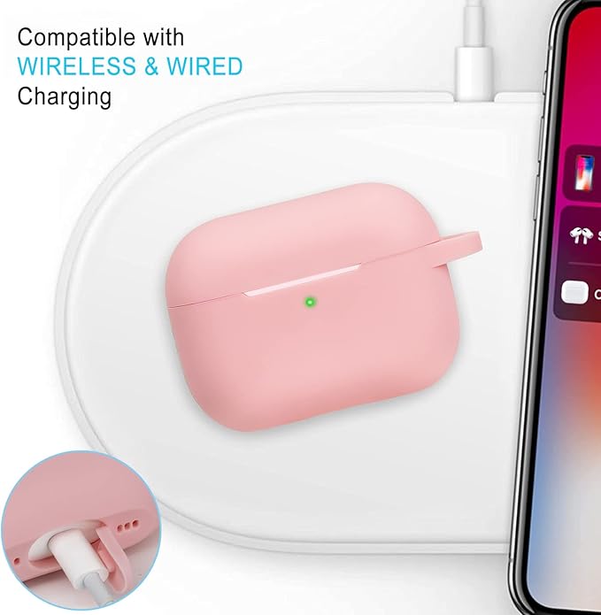 Case for Apple Airpods Pro 3 (2025) - VOTILE Airpods Pro 3 Cases Cover Women Silicone iPods Pro 3 Earbuds Wireless Accessorie Charging Cases Girl Keychain for Airpod iPods Pro 3 Generation - Pink