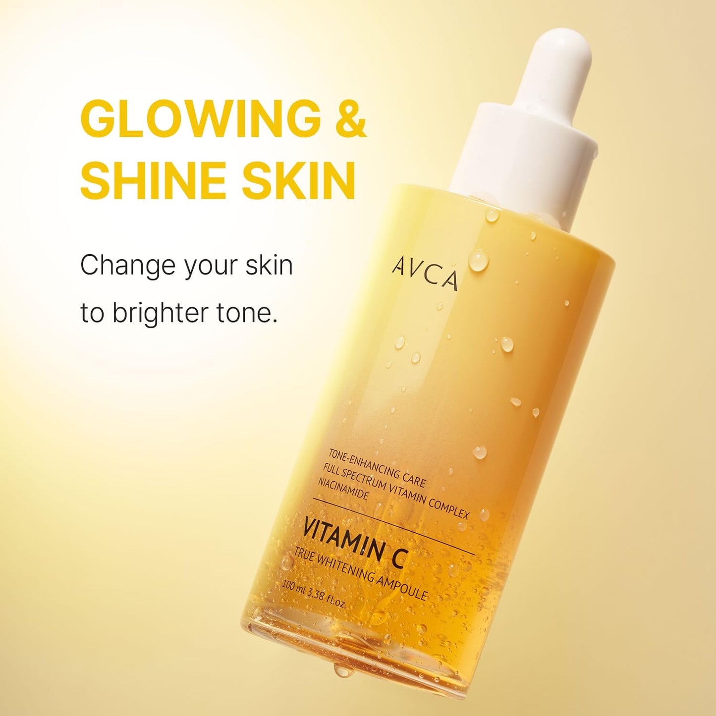 AVCA True Brightening Vitamin C Face Serum (3.38 oz) - Dark Spot Facial Serum with Vitamin C