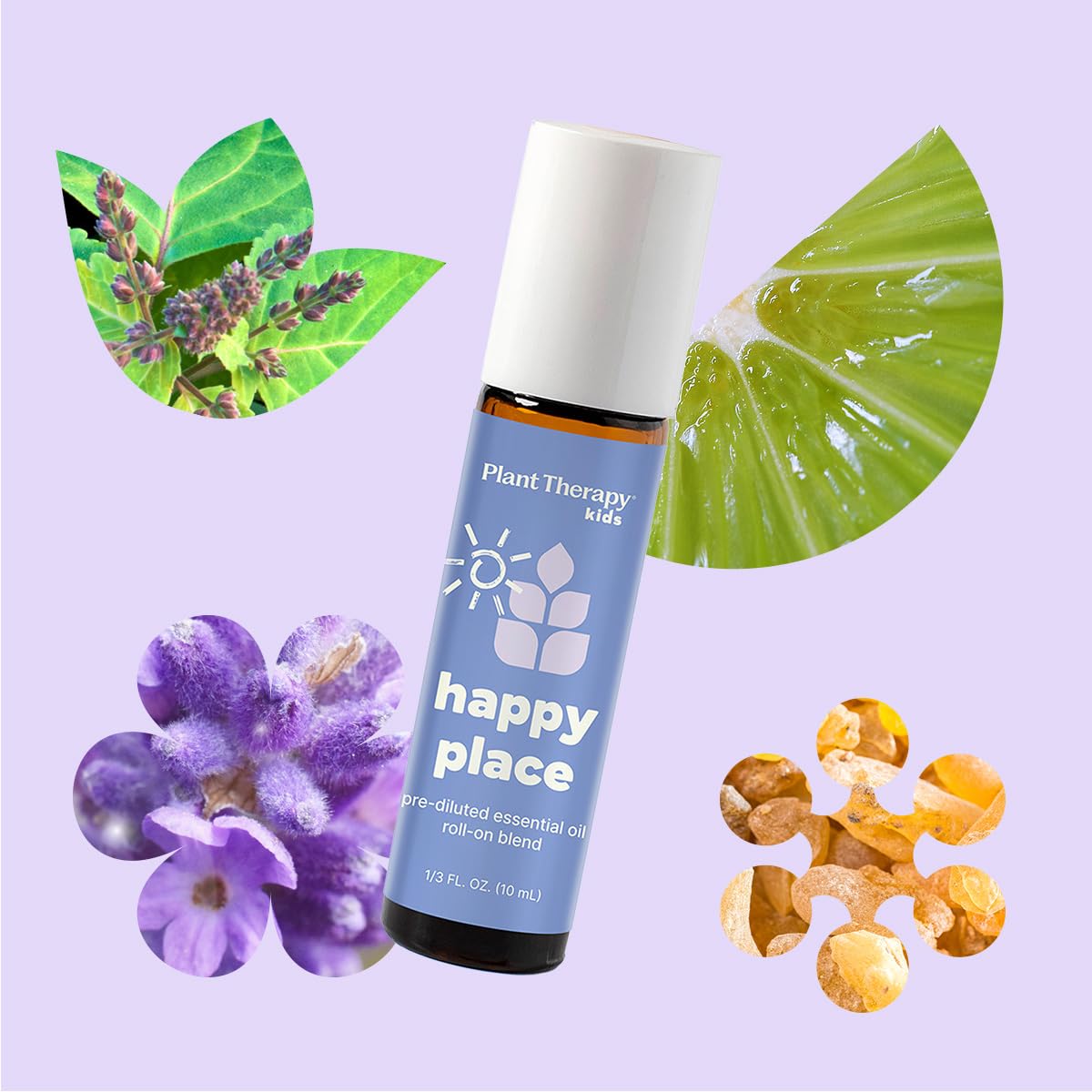 Plant Therapy KidSafe Happy Place Essential Oil Blend 10 mL (1/3 oz) Pre-Diluted Roll-On 100% Pure, Therapeutic Grade