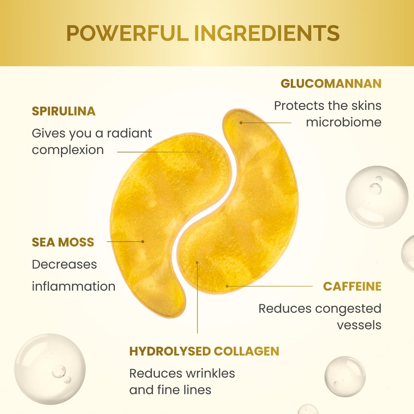 PLANTIFIQUE Gold Eye Patches for Puffy Eyes | 20 Pairs | Gifts | Under Eye Masks for Dark Circles | Puffiness Eye Gels | Eye Mask Skincare