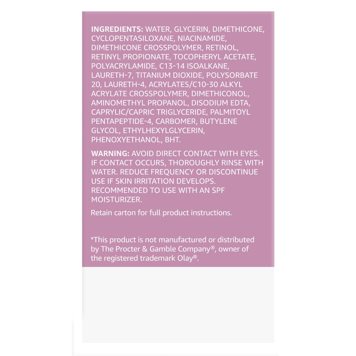 Amazon Basics Retinol Eye Cream, Fragrance Free, 0.5 Ounces, 1-Pack