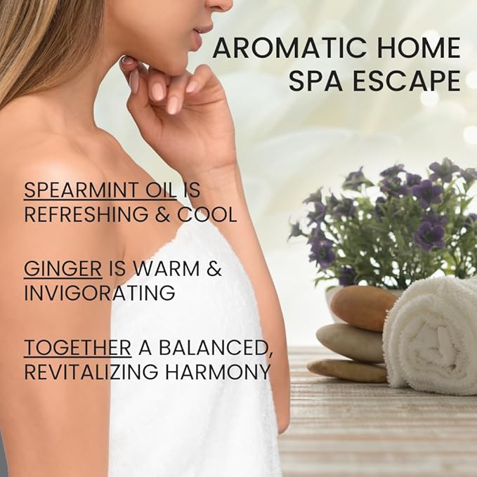 Ahimsa Natural Body Wash for Women | Hydrating & Moisturizing Body Wash Sensitive Skin | Antioxidant-Rich Bath & Shower Gels with Spearmint & Ginger | Gentle, Plant-Based, Organic Formula | 10oz