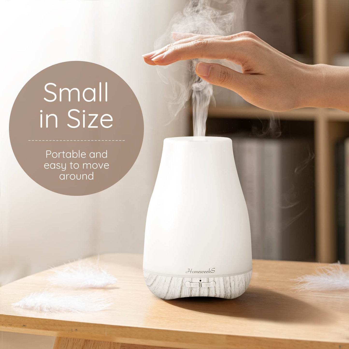 Aromatherapy Essential Oil Diffuser for Room: Air Humidifier Aroma Scent Cool Mist Diffusers Colorful Light Cute Mini Small Waterless Auto Off Ultrasonic for Home Bedroom