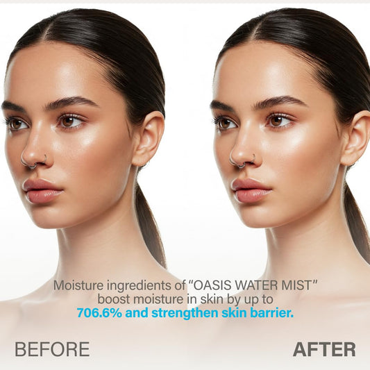 KEYTH OASIS WATER MIST (50ML, 1.69 FL.OZ.) / Moisturization, Skin Hydration, Soothing, Skin Barrier Strengthening, Cactus Stem Extract, 14 Vitamins