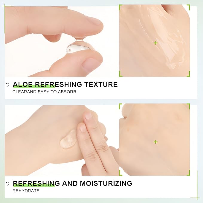 Aloe Vera Gel for Face, Skin, Hair | 100% Organic aloe | Moisturizer, Hair gel, Aftershave | Paraben Free, Relief from Sunburn and burn, Calming, Soothing, Nourishing.