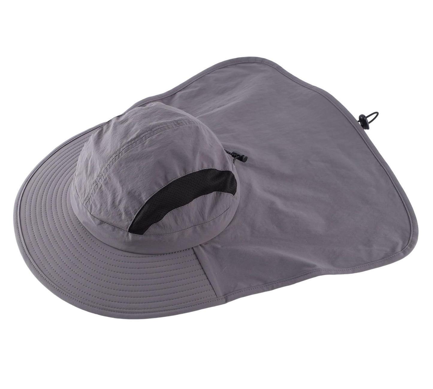 Home Prefer UPF 50+ Sun Hats for Men Women Wide Brim Fishing Hat with Neck Flap Summer Beach Safari UV Protection Bucket Hat Gardening Dark Grey