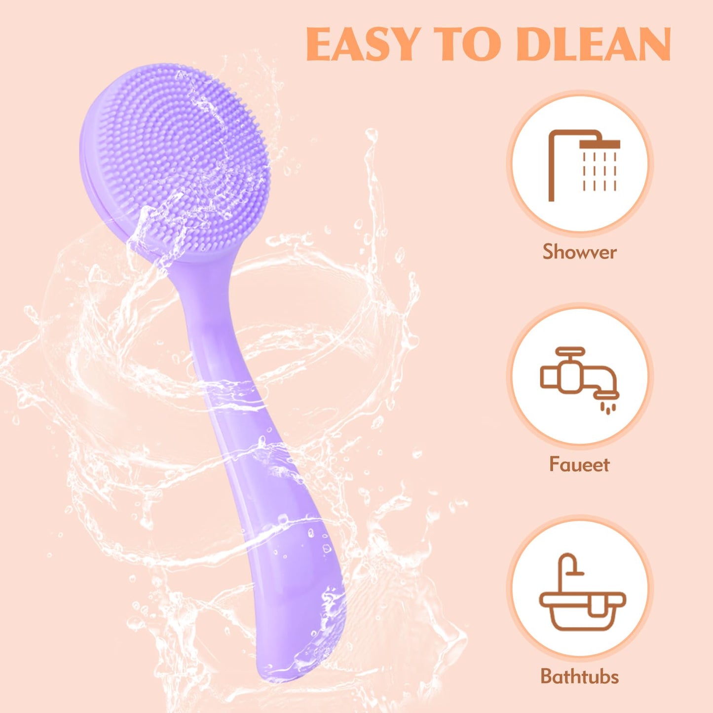 4-Piece Silicone Facial Cleansing Brush Set Manual Facial Cleansing Brush Pore Cleansing Brush Deep Cleansing Facial Brush