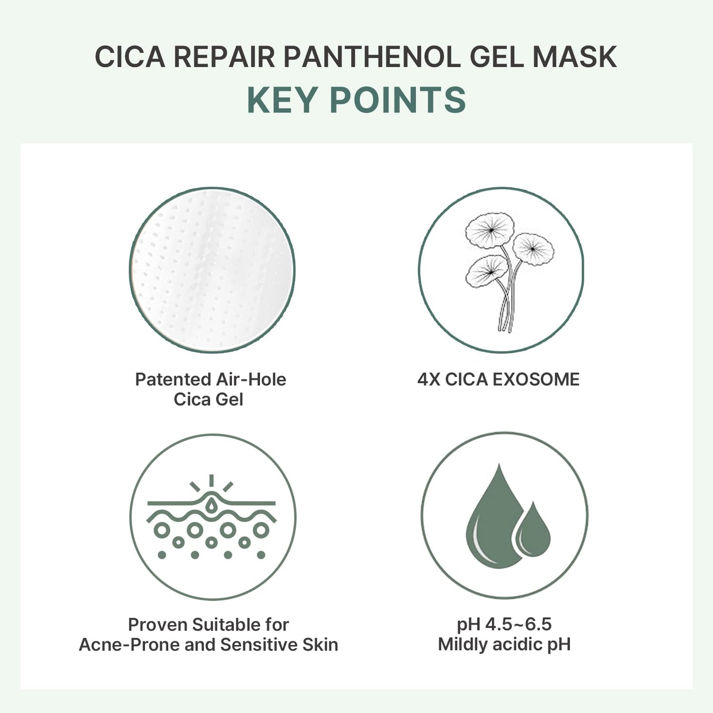 AROCELL OFFICIAL Cica Repair Hydrogel Mask – Korean Skincare Gel Face Mask with Centella Asiatica, Exosomes, Collagen & Niacinamide – Hydrating Face Masks for Redness, Acne & Glass Skin – 7 Sheets