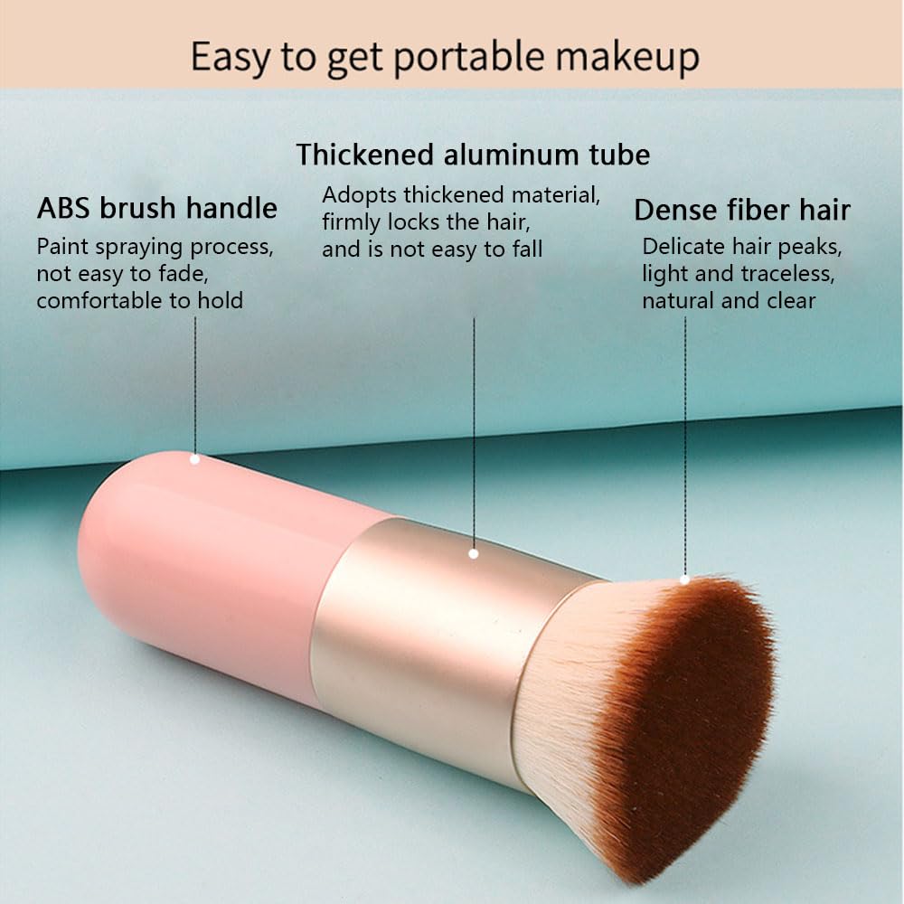 Makeup Foundation Brush with Powder Puff and Sponges, 15pcs Makeup Tool Set, Easily Blends Makeup Set for Liquid, Cream, and Powder, Reusable & Washable (Large, 15, Count)