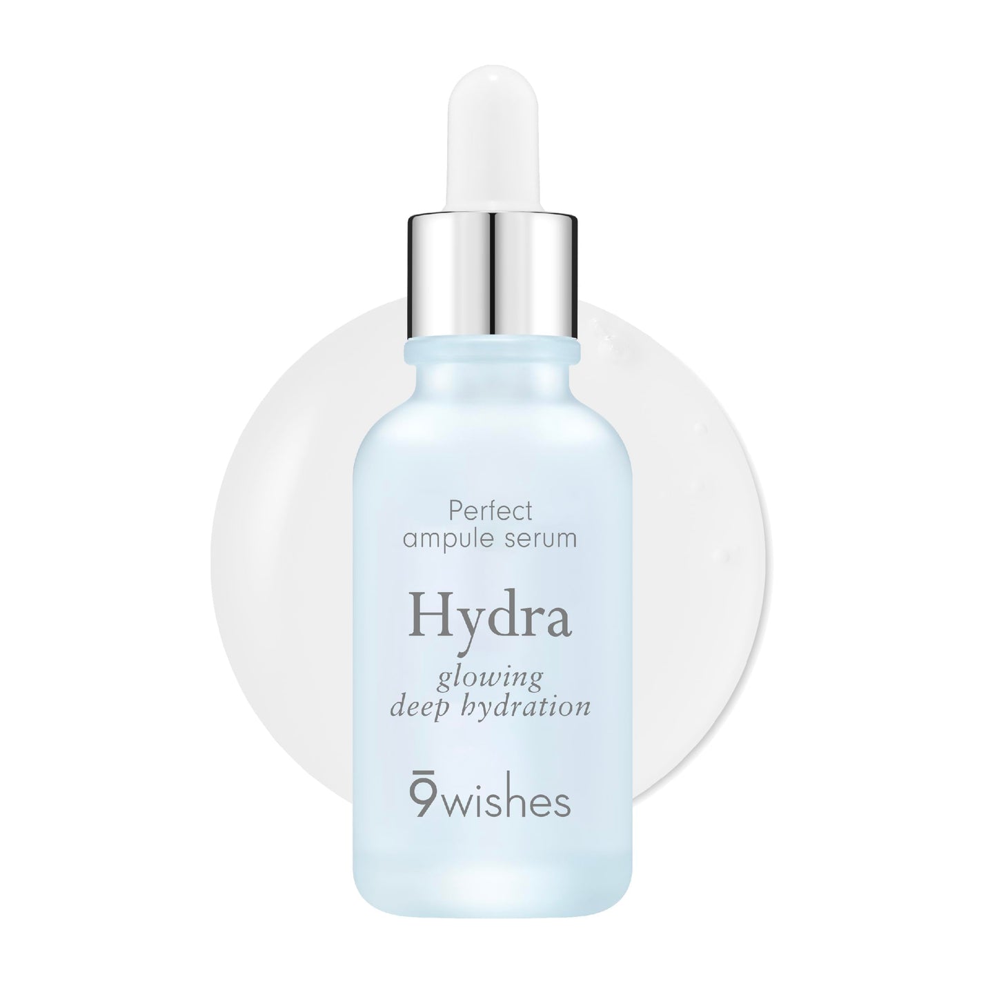 9 Wishes Hydra Ampoule II (1.01 fl oz) – Award-Winning Hydrating Serum for Face with Hyaluronic Acid, 55% Coconut Water, 72-Hour Long-Lasting Moisture, Korean Glass Skin Effect