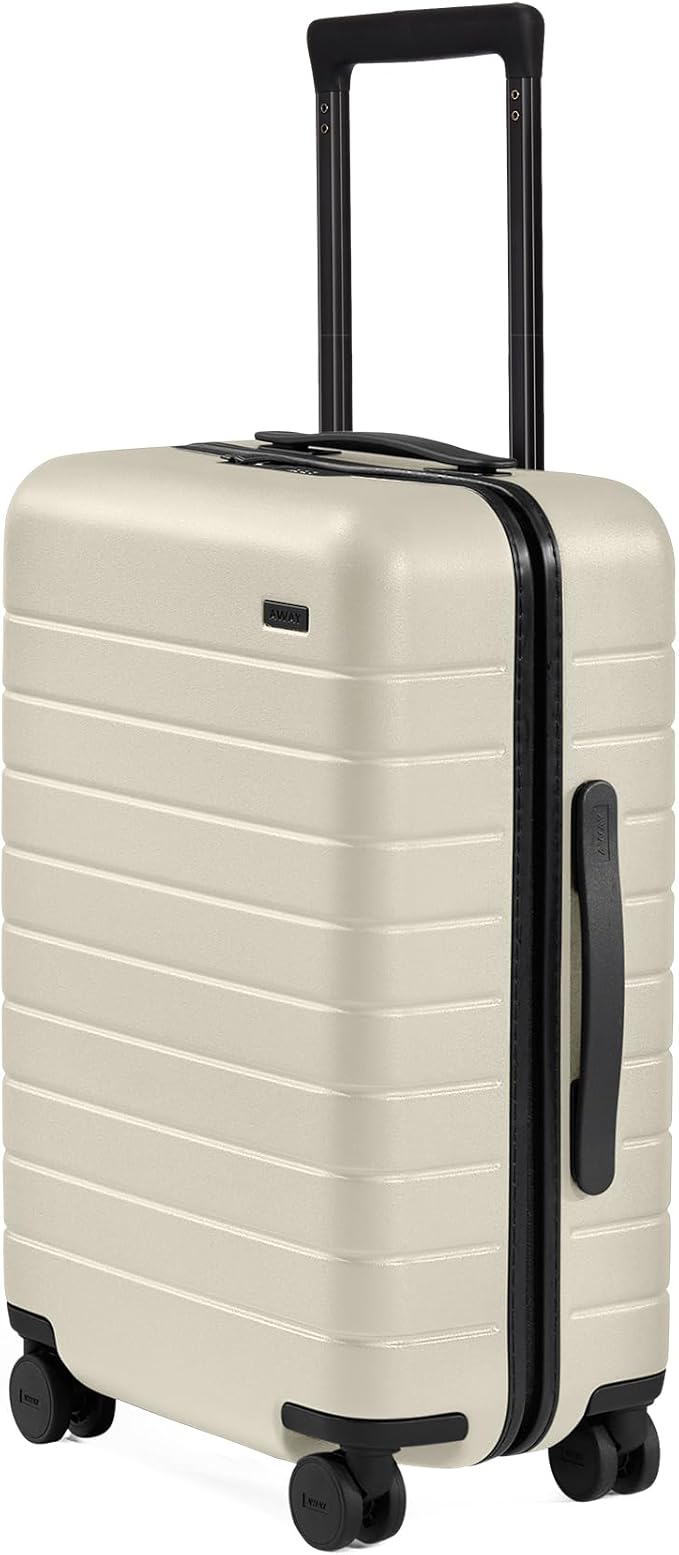 Away Carry-On Luggage, Lightweight Hardside Suitcase with Spinner Wheels, 22 Inch Airline Approved, TSA Lock, Salt White Matte
