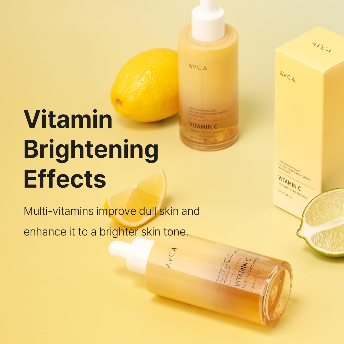 AVCA True Brightening Vitamin C Face Serum (3.38 oz) - Dark Spot Facial Serum with Vitamin C