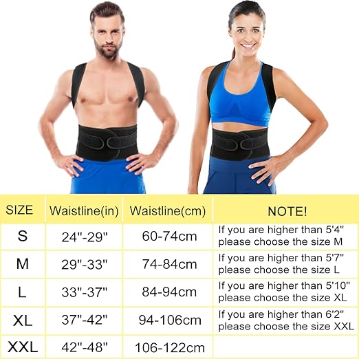 Back Brace Posture Corrector for Women and Men, Back Straightener Posture Corrector, Scoliosis and Hunchback Correction, Back Pain, Spine Corrector, Support, Adjustable Posture Trainer XXL(42"-48")
