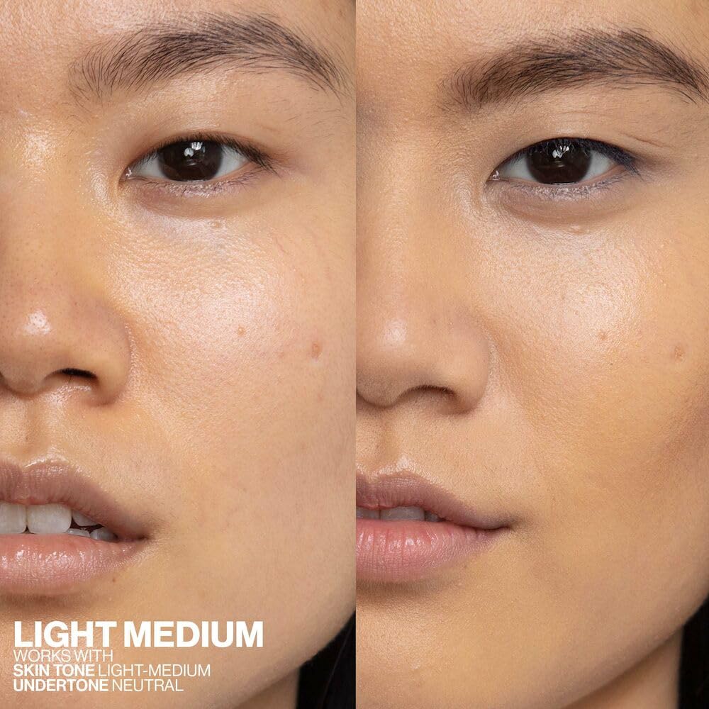 Smashbox Halo Healthy Glow All-In-One Tinted Moisturizer SPF 25 | Hydrating, Long Wearing, Tinted Moisturizer with SPF | Hyaluronic Acid, Mini, 0.41 Fl Oz, Light Medium