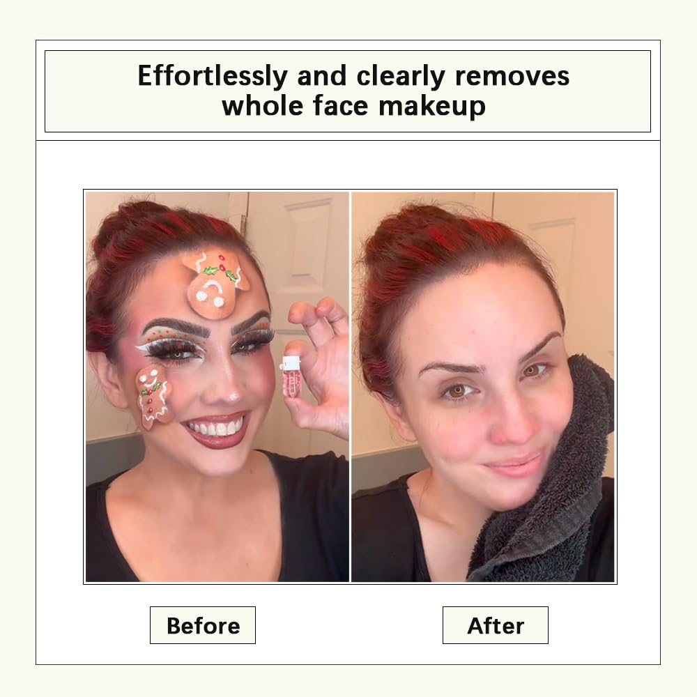 CISTTO Natural Cleansing Oil - Mini Lightweight Balancing Makeup Remover with Jojoba & Rose Oil, Non-Comedogenic, Travel Size 2ml x 40 Capsules for Oily Skin