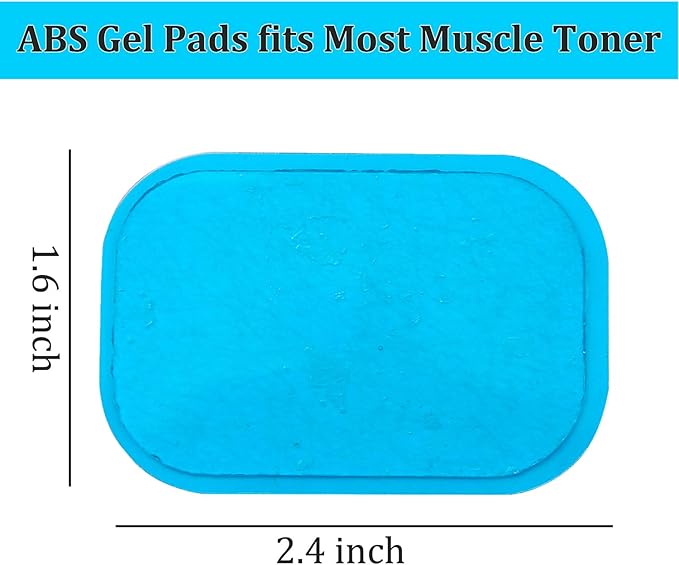 KASBEE ABS Gel Pads, 50PCS Muscle Stimulator Pads Replacement for Ultimate Muscle EMS Toner Abdominal Belt Belly Thigh Flab Arm Leg Waist Workout Trainer Machine