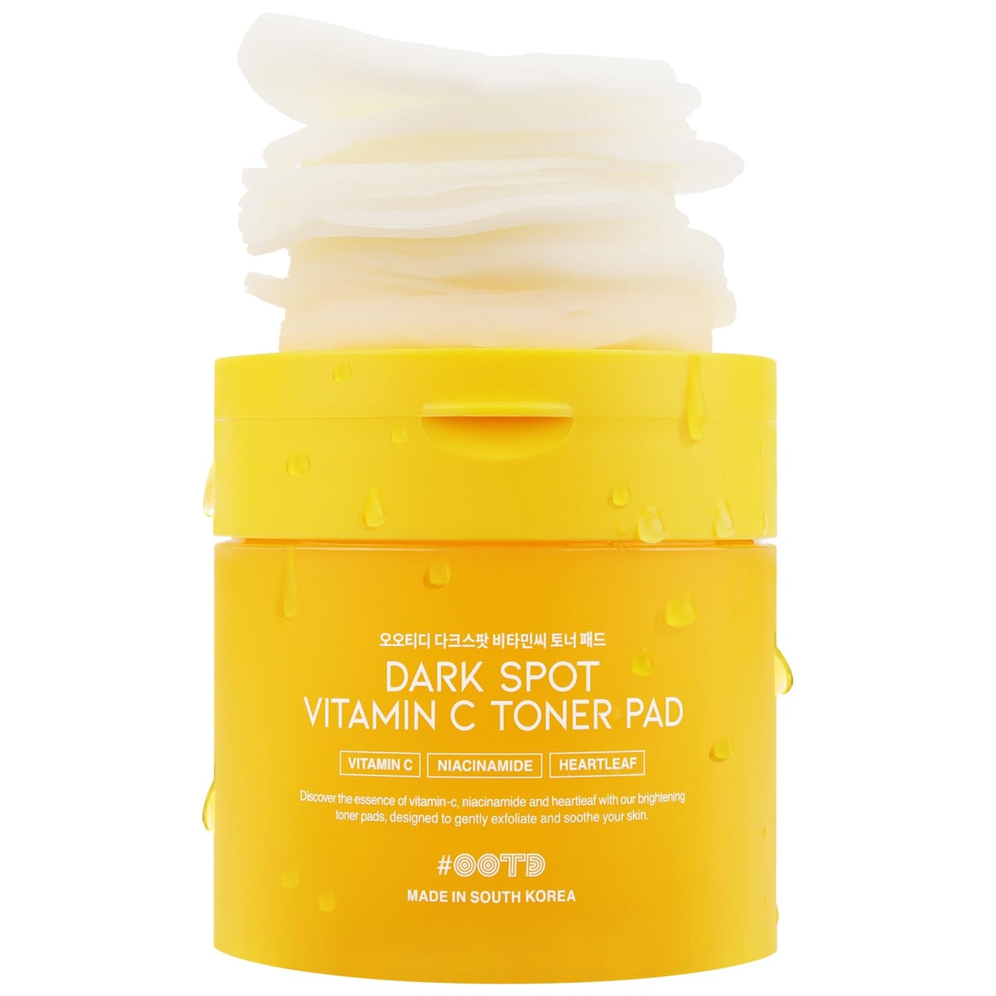 Boosting Toner Pads for Face Oily Skin Korean, #OOTD Vitamin C Niacinamide Heartleaf Hydrating Calming Redness, Vitamin C Toner Pad 70Pads 4.05oz 120ml