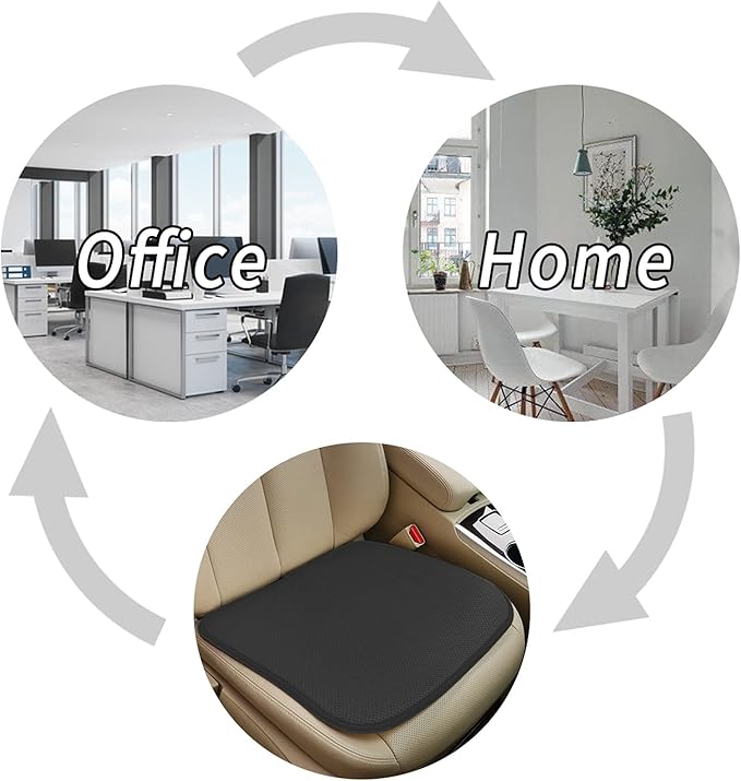 Car Seat Cushion for Driving, Summer 3D Breathable Mesh Car Seat Cooling Pad - for Truck, Office Chair,Wheelchair (Black 2 Pcs)