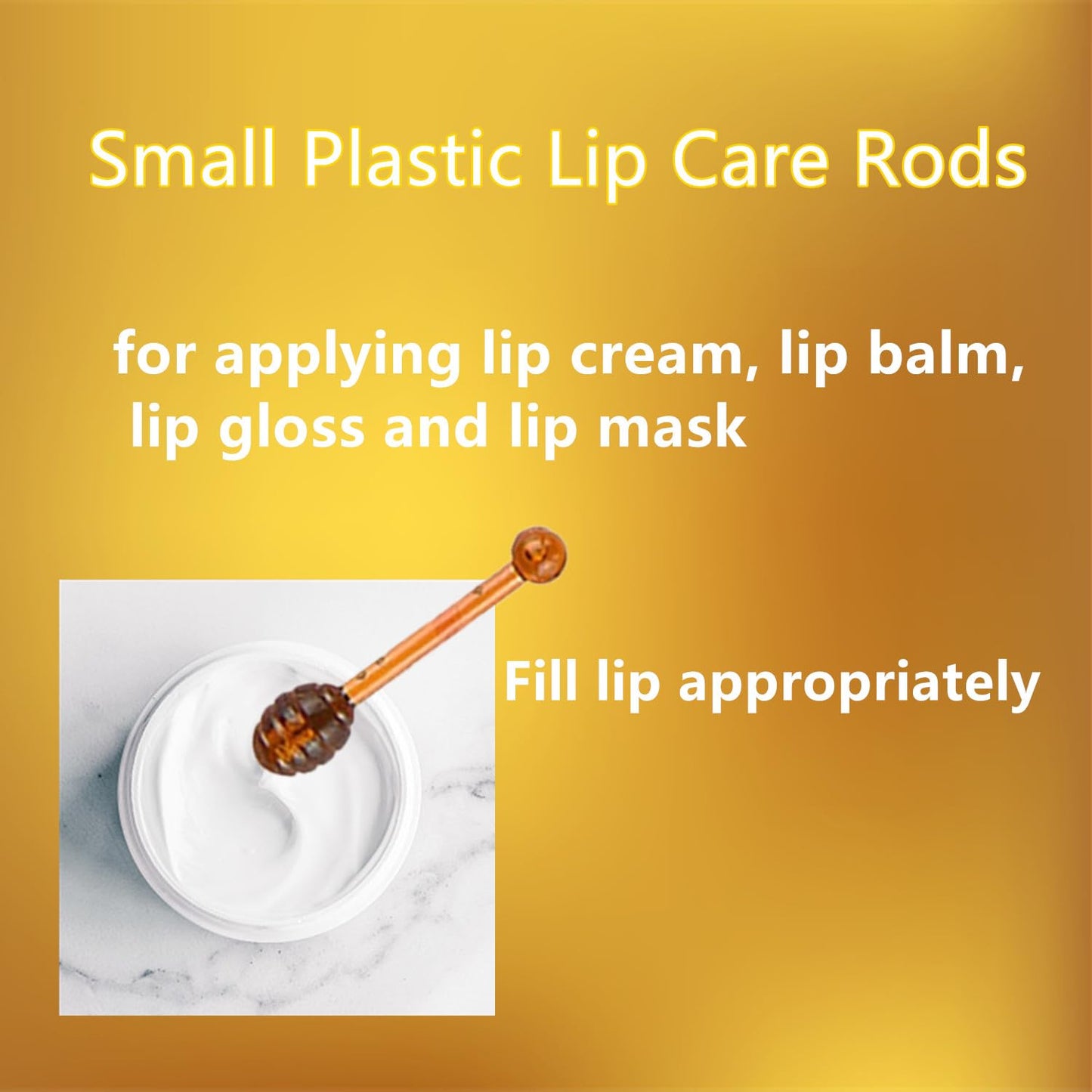 Lip Applicators Stick Lip Balm Applicator with Small White Box Plastics Lip Brush Stick Lip Mask Applicator Lip Balm Honey Jar (30)