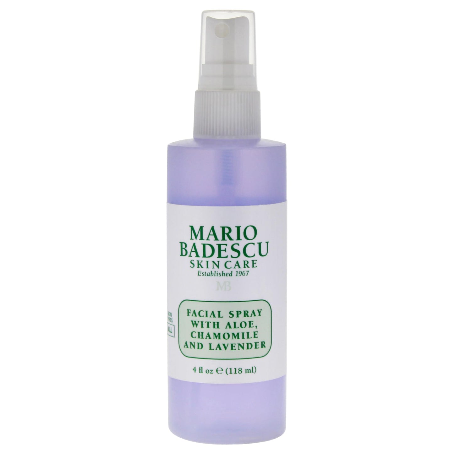 Mario Badescu Facial Spray with Aloe, Chamomile and Lavender for All Skin Types | Face Mist that Hydrates and Restores Balance & Brightness | 4 FL OZ