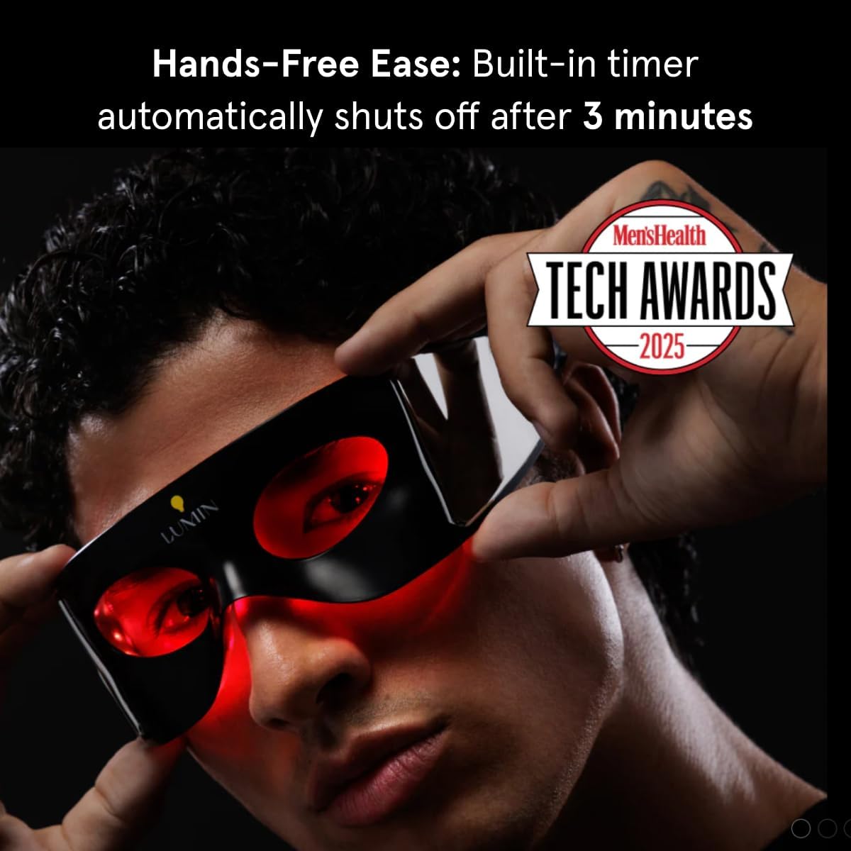 Luminator LED Eye Mask for Men and Women Skincare - Anti-Aging, Boost Collagen, Reduce Dark Circles & Wrinkles, Red Light Therapy for Under-Eye Treatment & Rejuvenation - Only 3 Minutes a Day