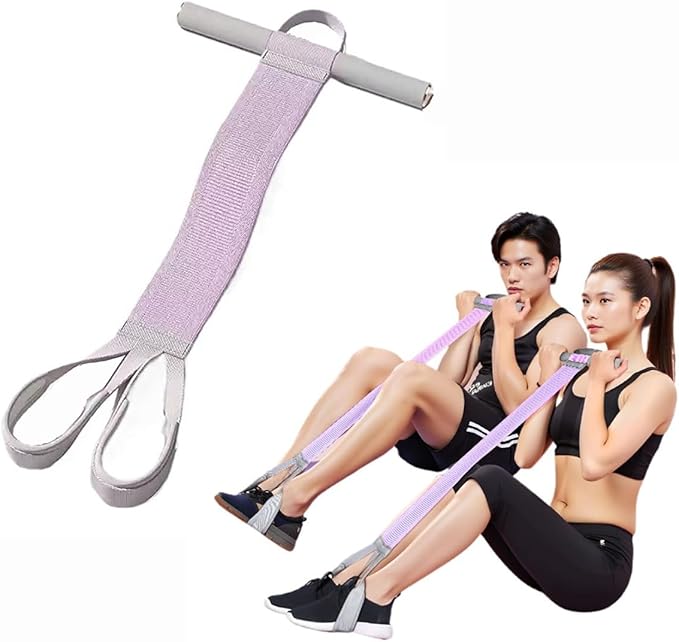 2025 New Yoga Pedal Resistance Fabric Band with Handles Anti-Broken Elastic Sit Up Pull Rope for Strength Training 120lb Full-Body Excercise Band Portable Unisex Resistance Exercise Bands