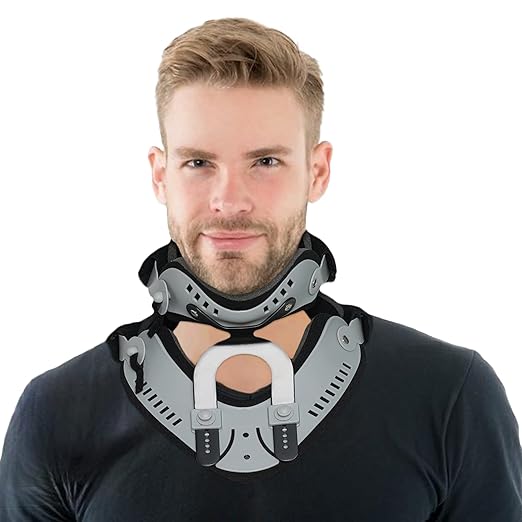 Adjustable Cervical Neck Traction Device for Home Use, Portable Over Door Neck Stretcher with Posture Corrector, Pain Relief & Decompression Support