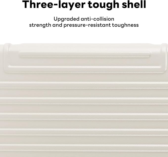 18 Inch Carry On Luggage Suitcase Locks TSA Approved Hardside Lightweight Suitcase with Cup Holder TSA Lock Carry On Luggage with USB Port Phone Holder Suitcases with 360° 8 Double Spinner Wheels