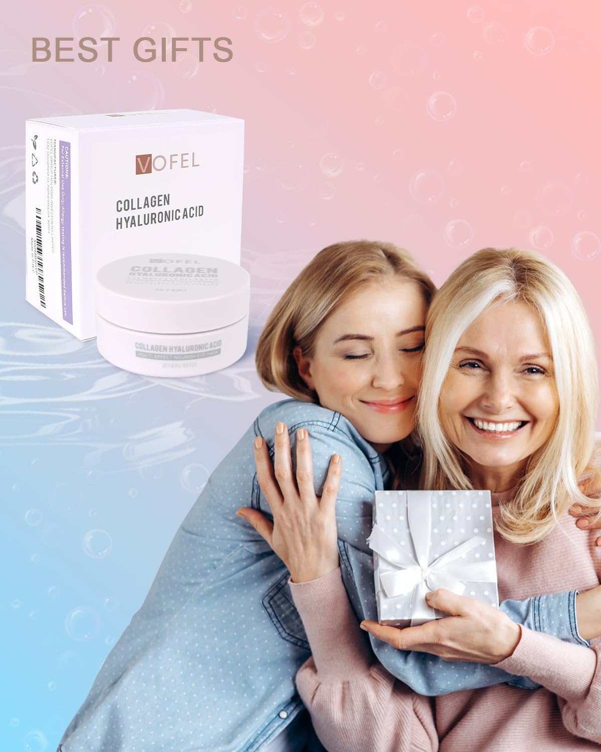 VOFEL Under Eye Patches for Puffy Eyes and Dark Circles Hydrating Eye Mask with Collagen Eye Gel Pads Reduce Wrinkles Skin Treatment 30 Pairs