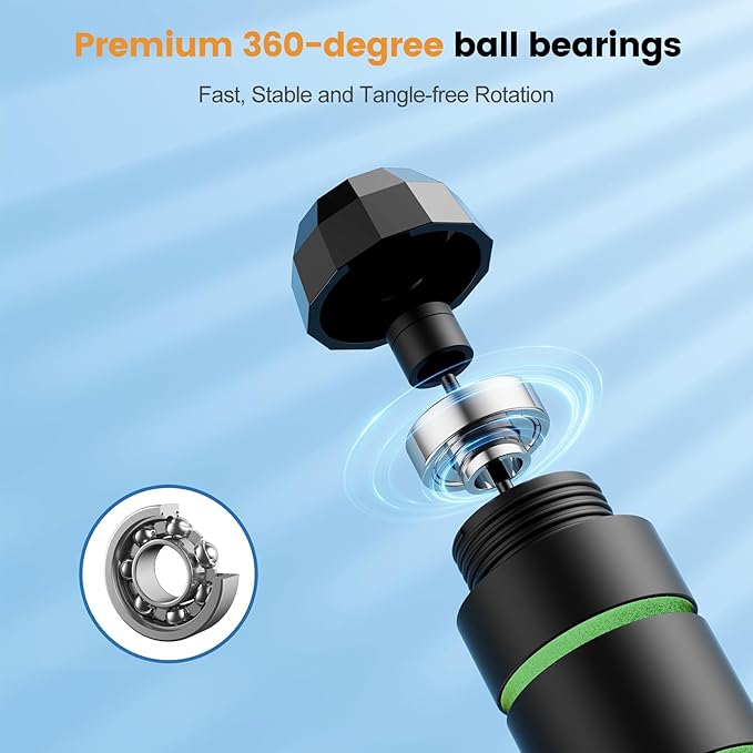 Jump Rope,Tangle-Free Rapid Speed Jump Rope with Ball Bearings for Men,Women and Kids,Adjustable Steel Skipping Rope with Ergonomic Foam Handles,A Ideal Equipment and Accessories for Workout,Fitness,Exercise,Home Gym,Slim Body
