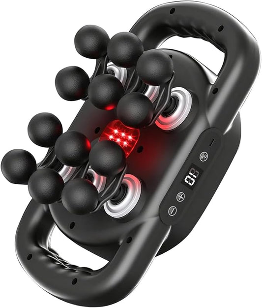 AdamPark 12-Head Massage Gun Set, Deep Tissue Muscle Massagers Tools Electric Percussion Massagers with 9 Modes Quiet Massager for Back Pain Full Body Muscle Pain Relief, Ideal Gifts for Women, Men