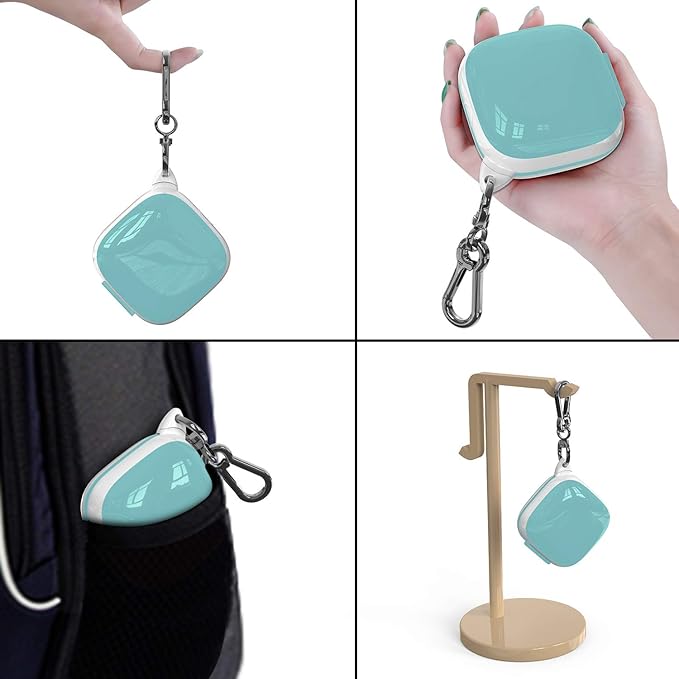 Compatible Powerbeats Pro Case Cover, Full Protective Shockproof Anti-Slip Silicone Case for Beats Powerbeats Pro 2019 (White Edge+Light Green)