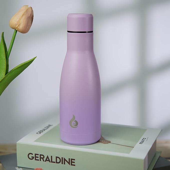 BJPKPK Insulated Water Bottle 17oz Stainless Steel Water Bottles Dishwasher Safe Reusable Metal Thermal Cold and Hot,Dreamy Purple