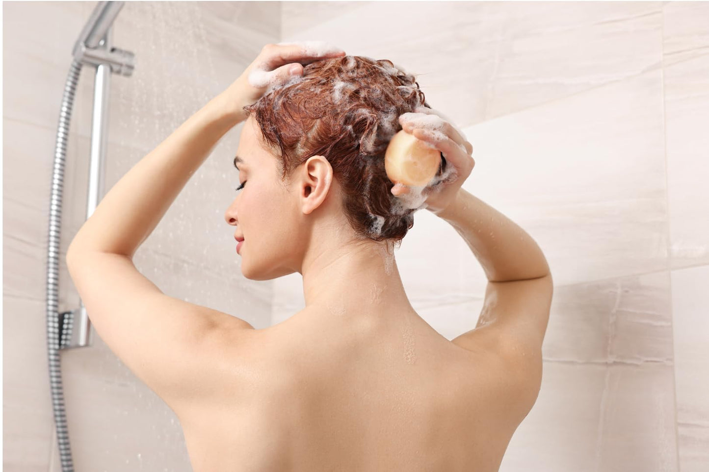 BIORR Shampoo Bar – Color Protection & Deep Moisturizing – Vegan, Plastic-Free, Sulfate-Free Natural Shampoo – With Argan Oil, Pomegranate Extract & Murumuru Butter – For Dry & Color-Treated Hair