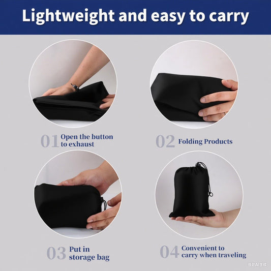 AGEFEREO Neck Pillow Airplane Pillow for Long Flight,airplanesleep Support,Airplane Sleeping Support, Inflatable Pillow for Flights, Travel Essentials Neck Pillows for Airplanes