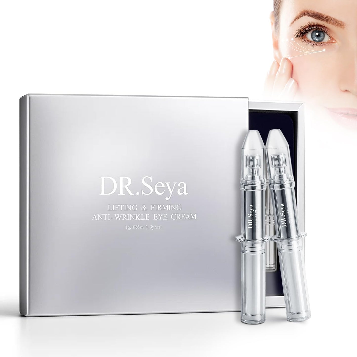 Roseye Instant Eye Tightening Cream Set for Puffiness Fine Lines Under Eye Bags Anti Aging and Firming 5 Pack × 0.04 FL OZ Pump Tubes