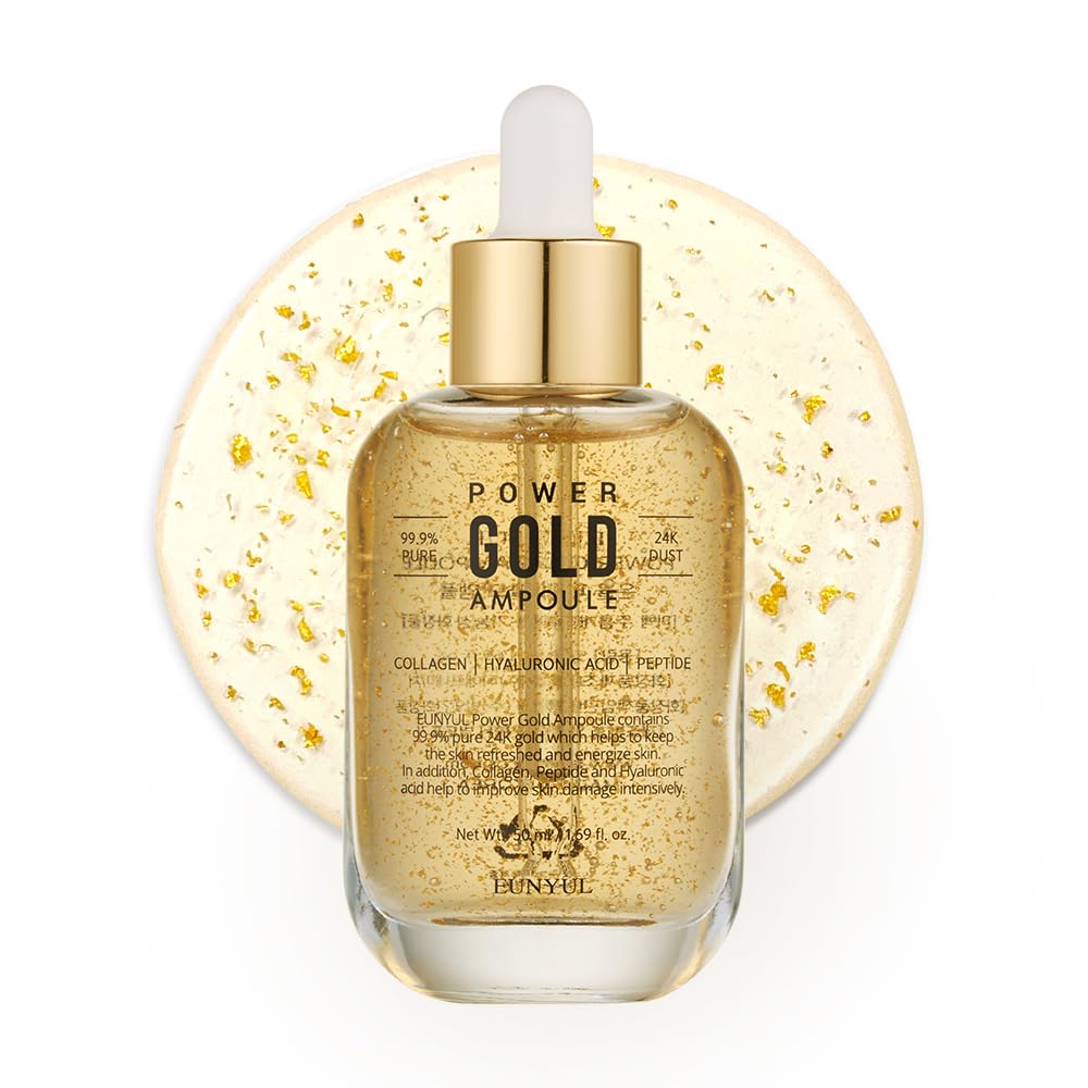 EUNYUL Power Enhancing Gold Ampoule [1.69 fl. Oz. / 50ml] 99.99% Pure 24K Gold Serum