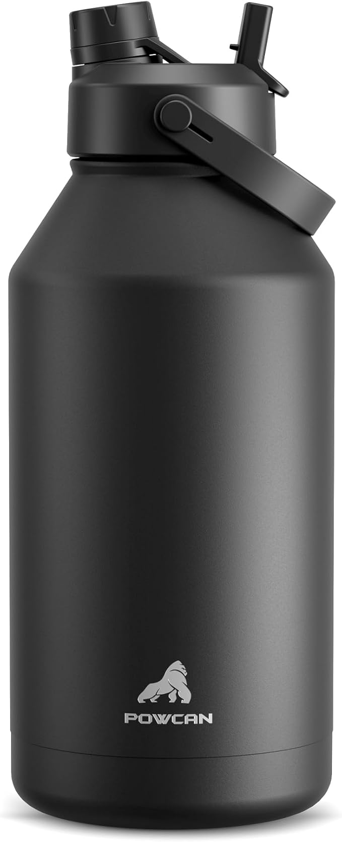 64 oz Insulated Water Bottle with 2-in-1 Straw and Spout Lid, Keep Cold 24H, Leak-Proof, BPA-Free, Double Wall Stainless Steel Water Bottle for Sports, Gym, Travel, and School (Dark Knight)