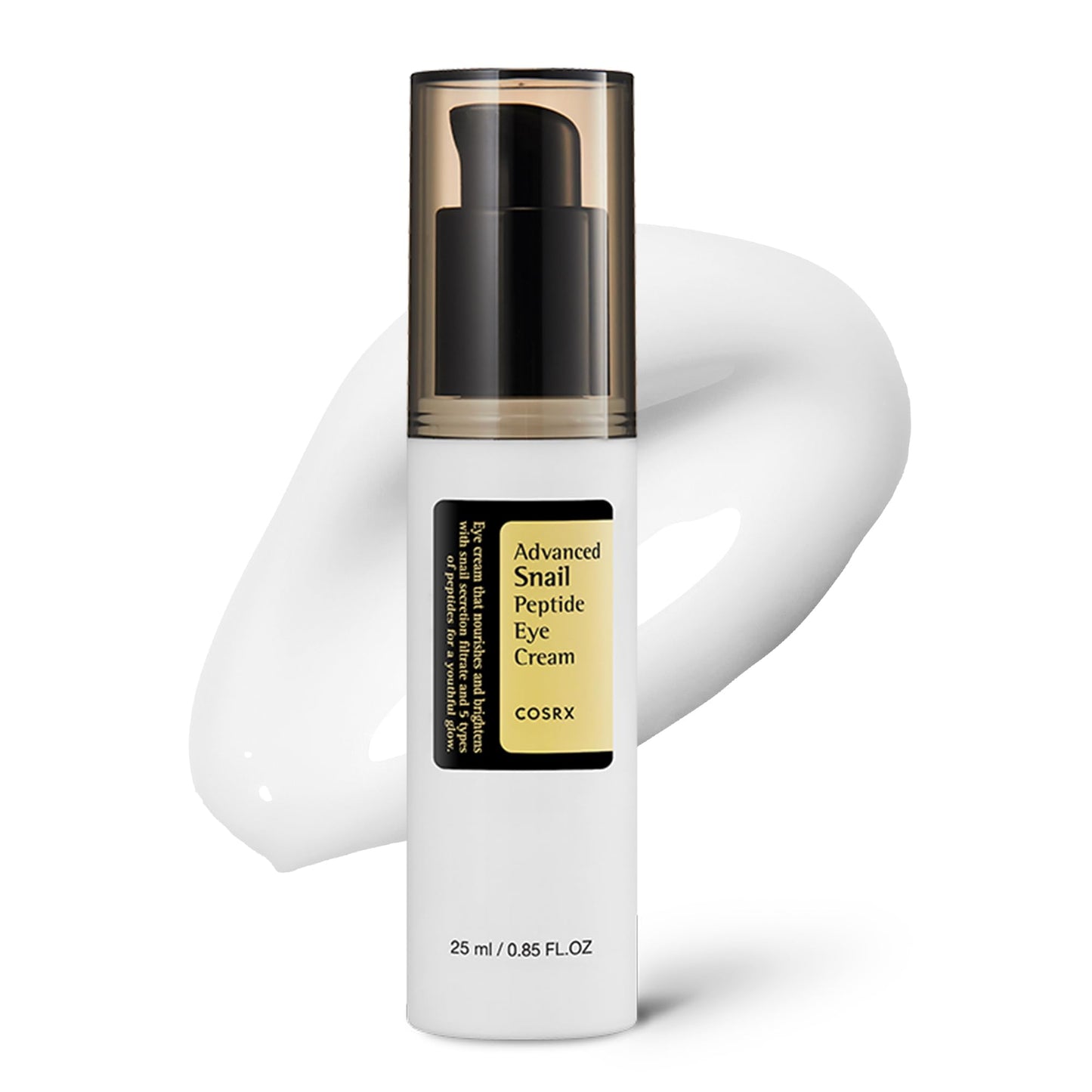 COSRX Snail Mucin Peptide Under Eye Cream, 0.84 fl oz, 73.7% Snail Mucin and Niacinamide, Eye Care, Eye Cream Anti Aging, Dark Circles, Korean Skin Care
