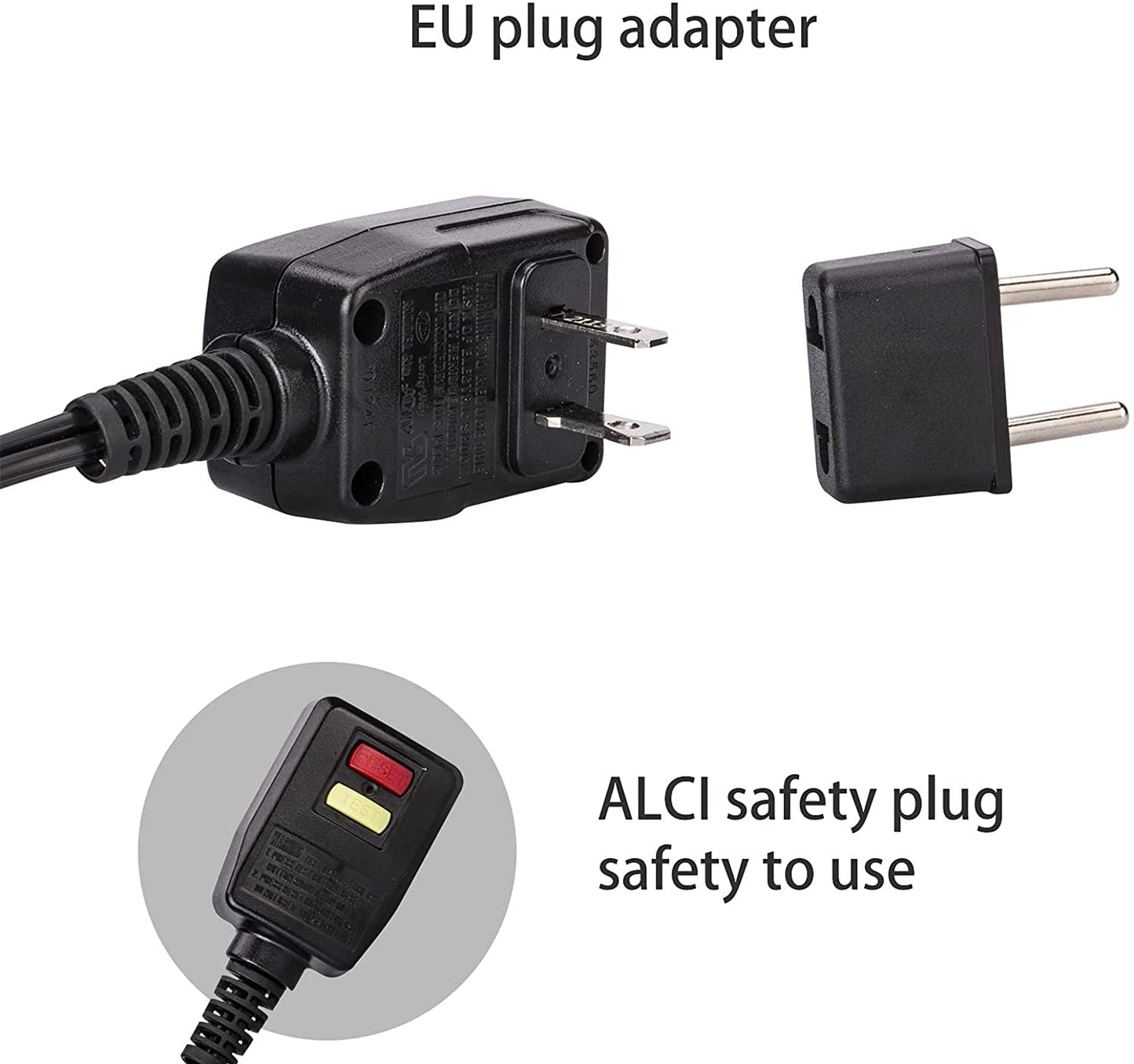 Dan Technology Compact Hair Dryer,Travel Hair Dryer,Portable Mini BlowDryer with Concentrator&Diffuser,HairDryer with European Plug