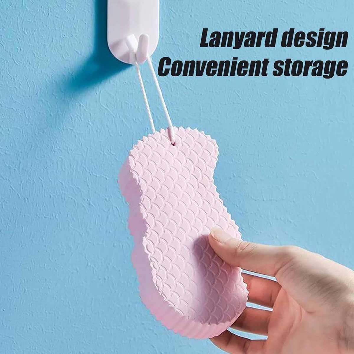 CEDRIL Bemarosa Sponge, Radiantskin Bemarosa Sponge, Korean Skin Scrubber Exfoliator, Korean Body Scrubber Skin, Soft Exfoliating Bath Sponge, Korean Skin Scrubber, Korean Skin Scrubber Sponge